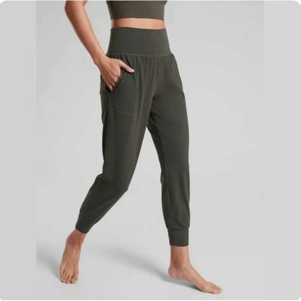 Athleta Olive Green Salutation Joggers